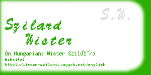 szilard wister business card